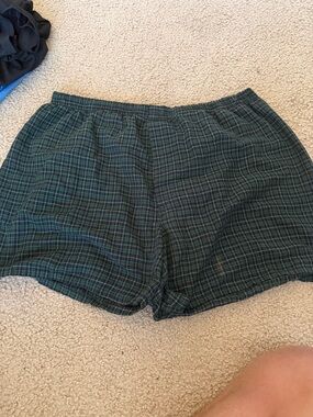 Fruit of the Loom Green Plaid Men’s Boxers